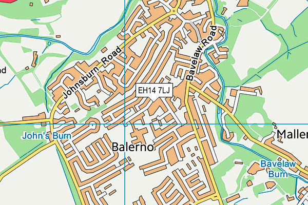 EH14 7LJ map - OS VectorMap District (Ordnance Survey) EH14 7LJ map - OS VectorMap District (Ordnance Survey)