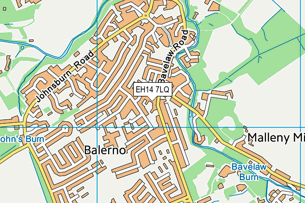 EH14 7LQ map - OS VectorMap District (Ordnance Survey) EH14 7LQ map - OS VectorMap District (Ordnance Survey)