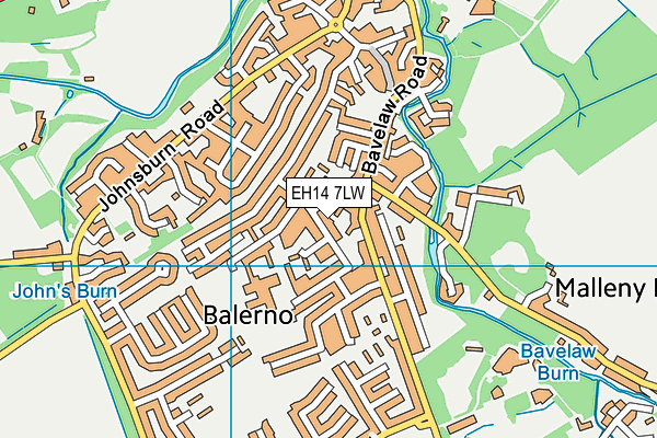 EH14 7LW map - OS VectorMap District (Ordnance Survey) EH14 7LW map - OS VectorMap District (Ordnance Survey)