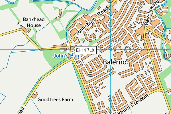 EH14 7LX map - OS VectorMap District (Ordnance Survey) EH14 7LX map - OS VectorMap District (Ordnance Survey)