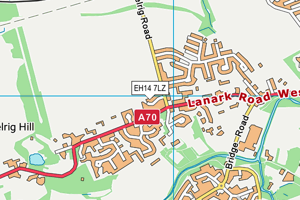 EH14 7LZ map - OS VectorMap District (Ordnance Survey) EH14 7LZ map - OS VectorMap District (Ordnance Survey)