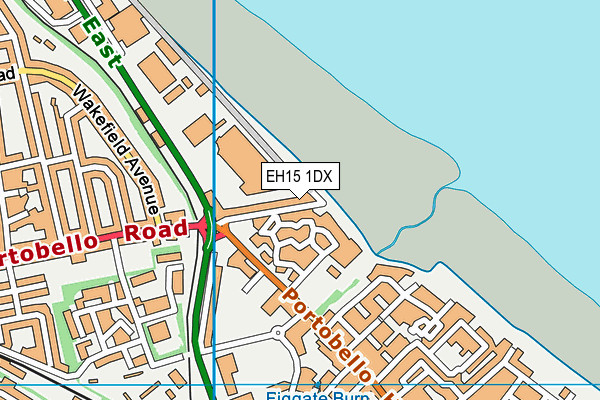 EH15 1DX map - OS VectorMap District (Ordnance Survey) EH15 1DX map - OS VectorMap District (Ordnance Survey)