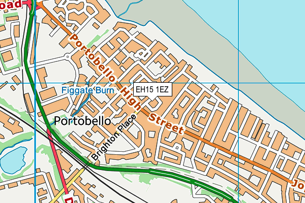 EH15 1EZ map - OS VectorMap District (Ordnance Survey)