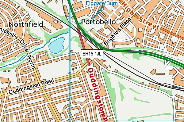 EH15 1JL map - OS VectorMap District (Ordnance Survey) EH15 1JL map - OS VectorMap District (Ordnance Survey)