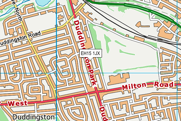 EH15 1JX map - OS VectorMap District (Ordnance Survey) EH15 1JX map - OS VectorMap District (Ordnance Survey)