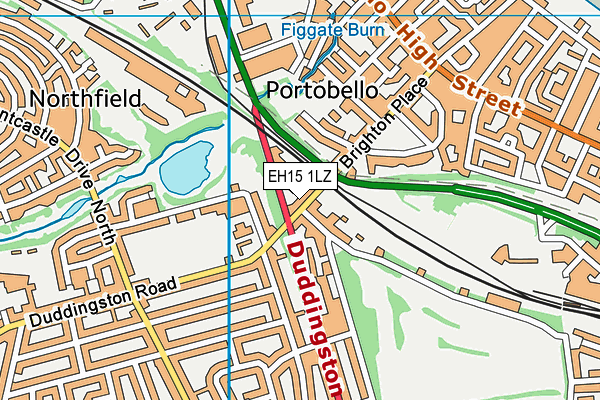EH15 1LZ map - OS VectorMap District (Ordnance Survey) EH15 1LZ map - OS VectorMap District (Ordnance Survey)