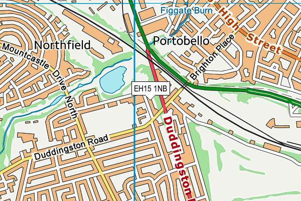 EH15 1NB map - OS VectorMap District (Ordnance Survey)