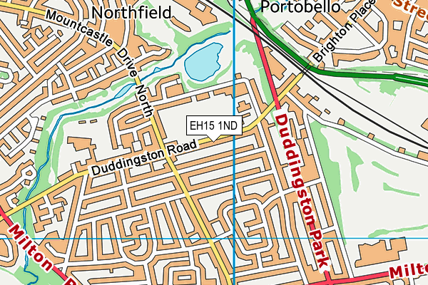 EH15 1ND map - OS VectorMap District (Ordnance Survey) EH15 1ND map - OS VectorMap District (Ordnance Survey)