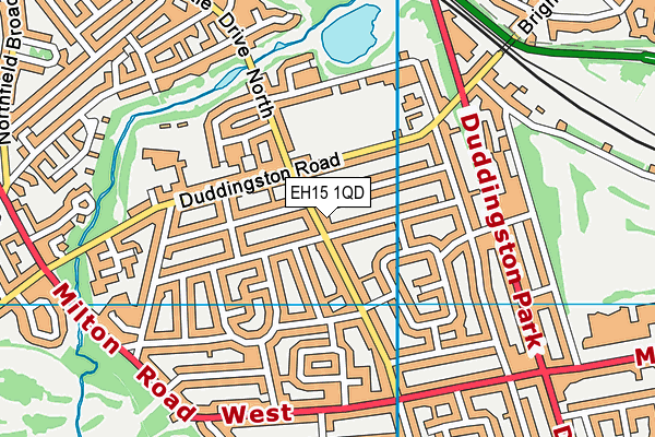 EH15 1QD map - OS VectorMap District (Ordnance Survey) EH15 1QD map - OS VectorMap District (Ordnance Survey)