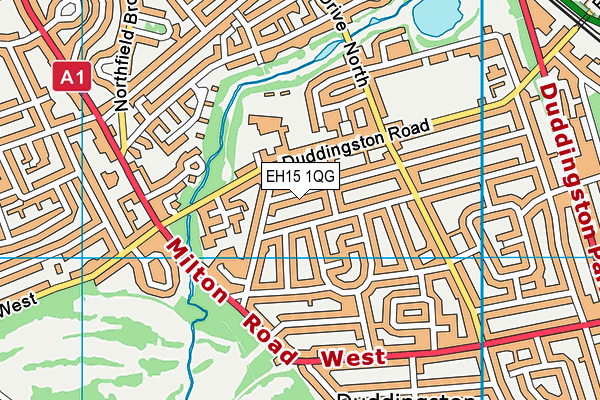 EH15 1QG map - OS VectorMap District (Ordnance Survey) EH15 1QG map - OS VectorMap District (Ordnance Survey)