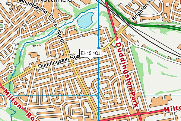 EH15 1QJ map - OS VectorMap District (Ordnance Survey) EH15 1QJ map - OS VectorMap District (Ordnance Survey)