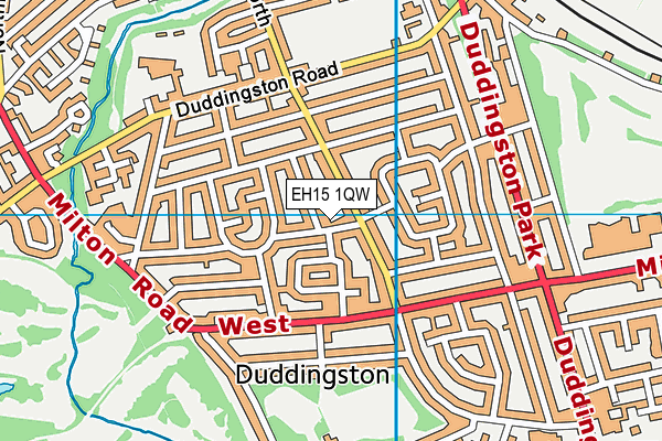 EH15 1QW map - OS VectorMap District (Ordnance Survey) EH15 1QW map - OS VectorMap District (Ordnance Survey)