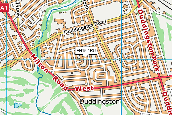 EH15 1RU map - OS VectorMap District (Ordnance Survey) EH15 1RU map - OS VectorMap District (Ordnance Survey)