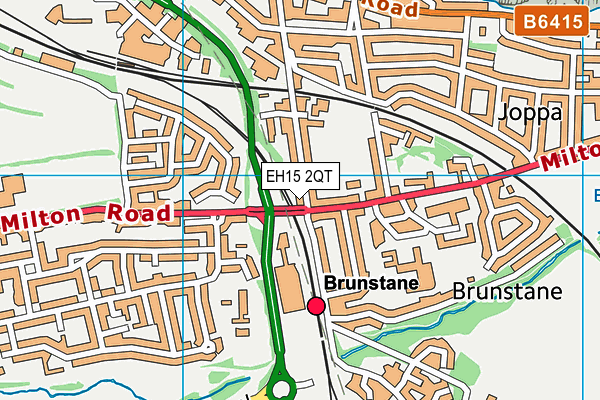 EH15 2QT map - OS VectorMap District (Ordnance Survey)