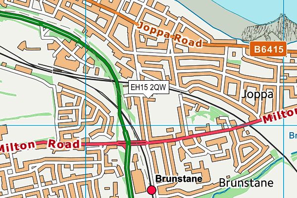 EH15 2QW map - OS VectorMap District (Ordnance Survey)