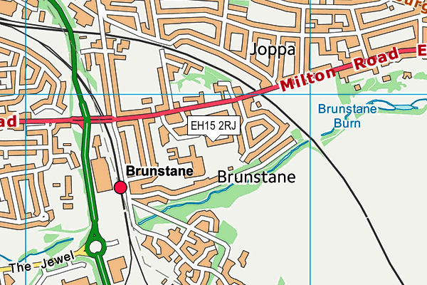 EH15 2RJ map - OS VectorMap District (Ordnance Survey)