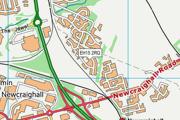 EH15 2RQ map - OS VectorMap District (Ordnance Survey)