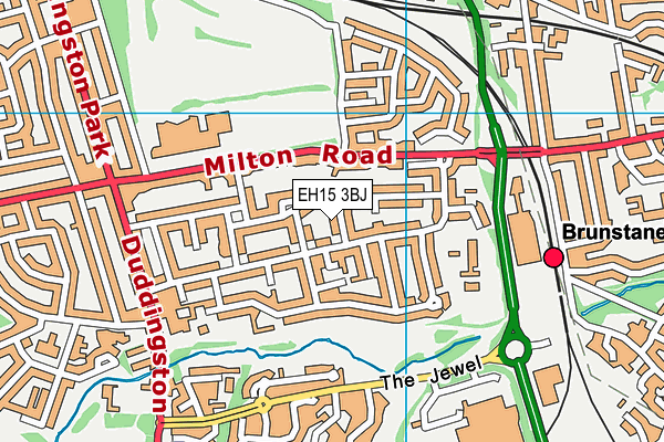 EH15 3BJ map - OS VectorMap District (Ordnance Survey) EH15 3BJ map - OS VectorMap District (Ordnance Survey)