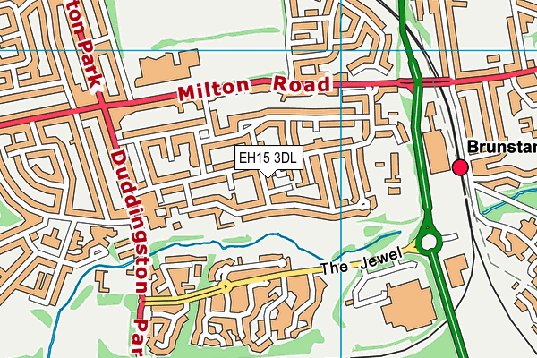 EH15 3DL map - OS VectorMap District (Ordnance Survey) EH15 3DL map - OS VectorMap District (Ordnance Survey)