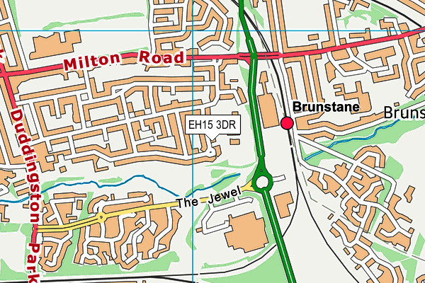 EH15 3DR map - OS VectorMap District (Ordnance Survey) EH15 3DR map - OS VectorMap District (Ordnance Survey)