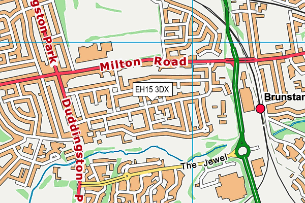 EH15 3DX map - OS VectorMap District (Ordnance Survey) EH15 3DX map - OS VectorMap District (Ordnance Survey)