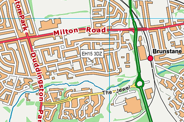 EH15 3DZ map - OS VectorMap District (Ordnance Survey) EH15 3DZ map - OS VectorMap District (Ordnance Survey)