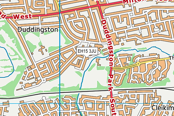 EH15 3JU map - OS VectorMap District (Ordnance Survey)