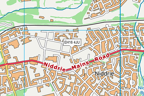 EH16 4JU map - OS VectorMap District (Ordnance Survey)