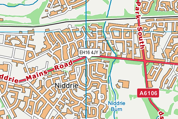 EH16 4JY map - OS VectorMap District (Ordnance Survey)