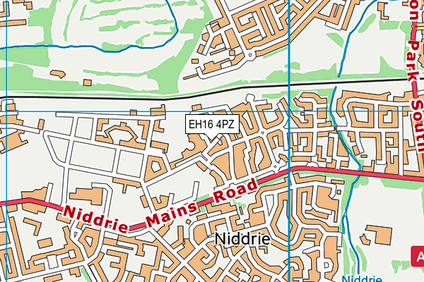 EH16 4PZ map - OS VectorMap District (Ordnance Survey) EH16 4PZ map - OS VectorMap District (Ordnance Survey)
