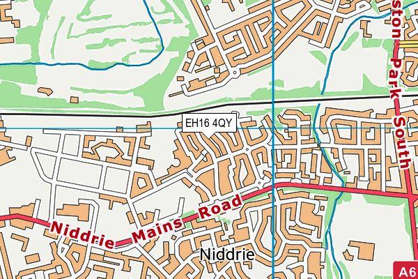 EH16 4QY map - OS VectorMap District (Ordnance Survey)