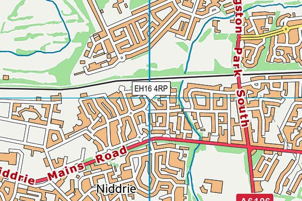 EH16 4RP map - OS VectorMap District (Ordnance Survey)