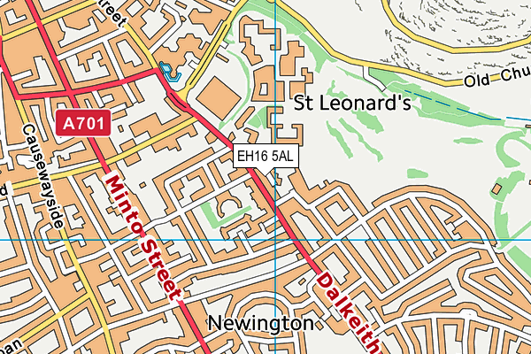 EH16 5AL map - OS VectorMap District (Ordnance Survey)