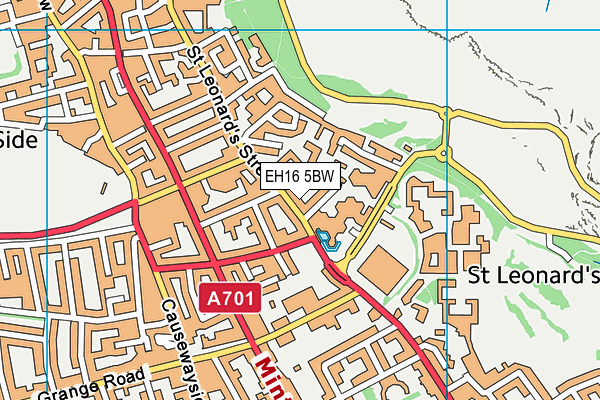 EH16 5BW map - OS VectorMap District (Ordnance Survey)