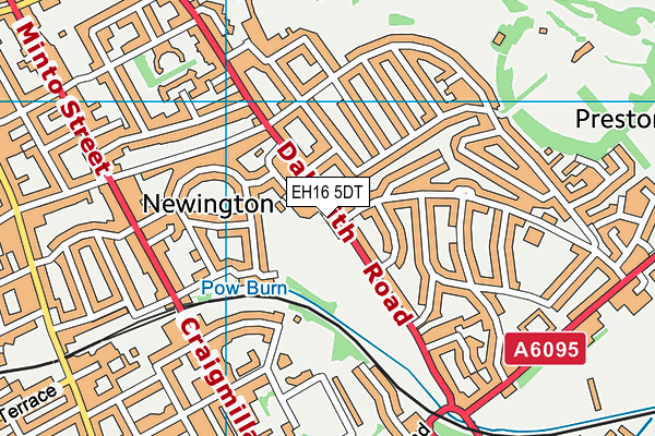 EH16 5DT map - OS VectorMap District (Ordnance Survey)