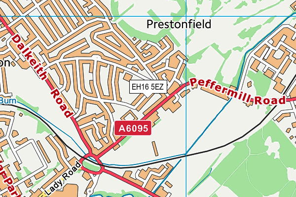 EH16 5EZ map - OS VectorMap District (Ordnance Survey)