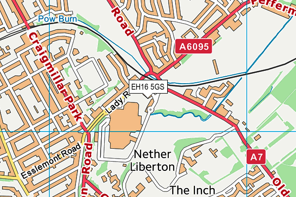 EH16 5GS map - OS VectorMap District (Ordnance Survey)