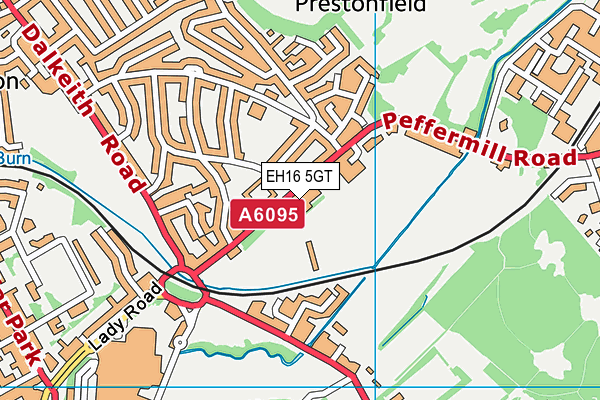 EH16 5GT map - OS VectorMap District (Ordnance Survey)