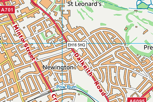 EH16 5HQ map - OS VectorMap District (Ordnance Survey)