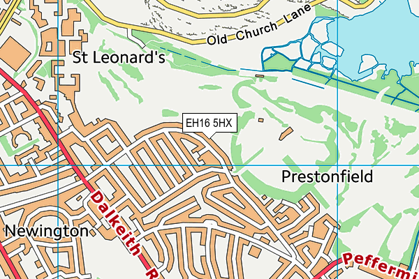 EH16 5HX map - OS VectorMap District (Ordnance Survey) EH16 5HX map - OS VectorMap District (Ordnance Survey)