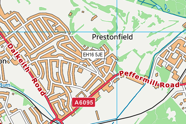 EH16 5JE map - OS VectorMap District (Ordnance Survey)