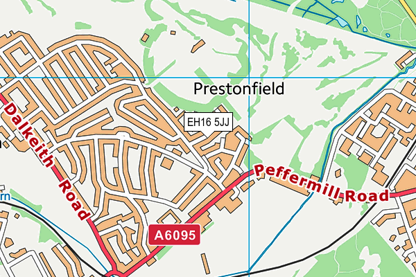 EH16 5JJ map - OS VectorMap District (Ordnance Survey)