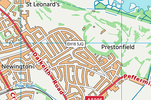 EH16 5JQ map - OS VectorMap District (Ordnance Survey)