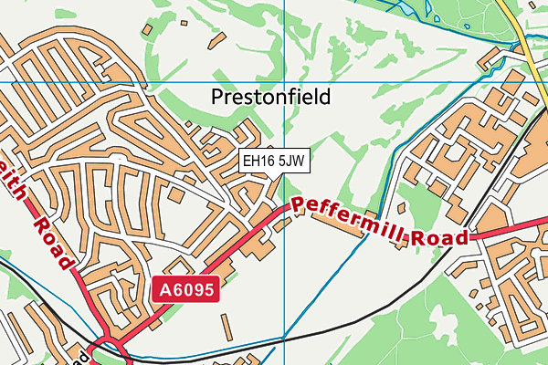 EH16 5JW map - OS VectorMap District (Ordnance Survey)