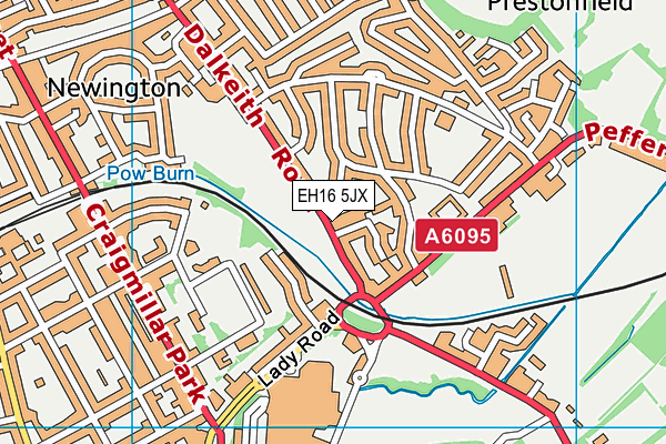EH16 5JX map - OS VectorMap District (Ordnance Survey) EH16 5JX map - OS VectorMap District (Ordnance Survey)