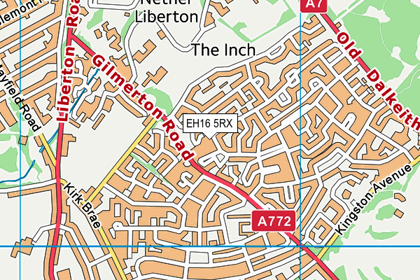 EH16 5RX map - OS VectorMap District (Ordnance Survey) EH16 5RX map - OS VectorMap District (Ordnance Survey)