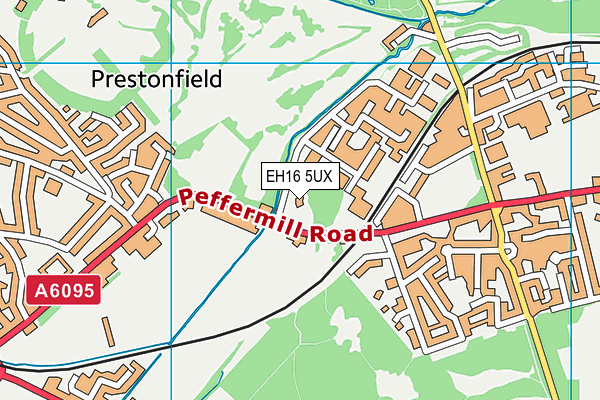 EH16 5UX map - OS VectorMap District (Ordnance Survey)