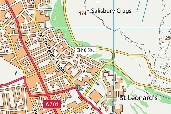 EH16 5XL map - OS VectorMap District (Ordnance Survey)