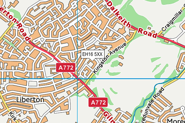 EH16 5XX map - OS VectorMap District (Ordnance Survey)