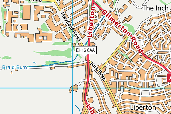 EH16 6AA map - OS VectorMap District (Ordnance Survey) EH16 6AA map - OS VectorMap District (Ordnance Survey)